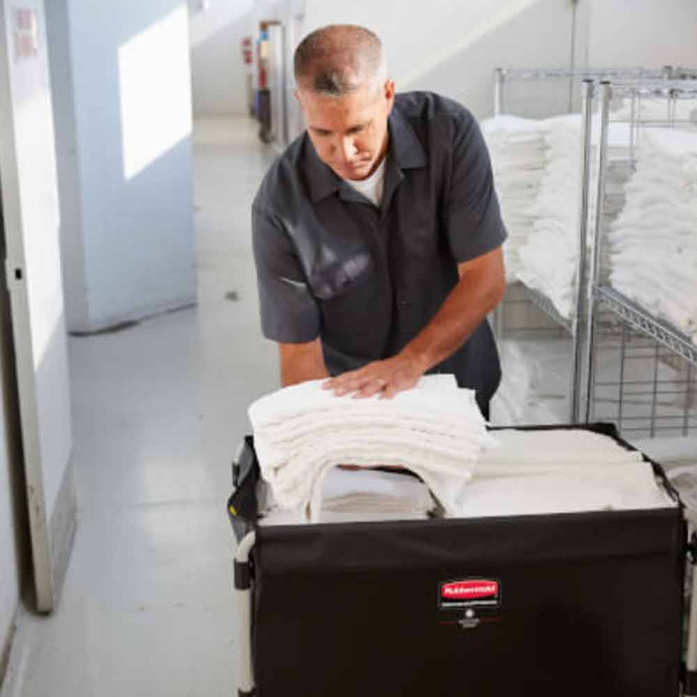 Transportwagen - Wäschewagen zusammenfaltbar für Transportsäcke