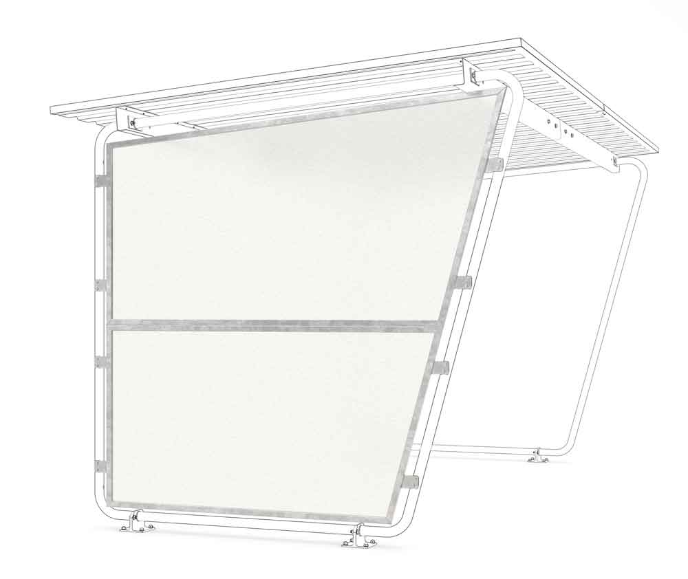 Materialüberdachung Siegen - Zubehör Seitenwand S14 / S16 / S17 / S18 / S19 - Kunststoff - Transparent Materialüberdachung Siegen - Zubehör Seitenwand S14 / S16 / S17 / S18 / S19 - Kunststoff - Transparent