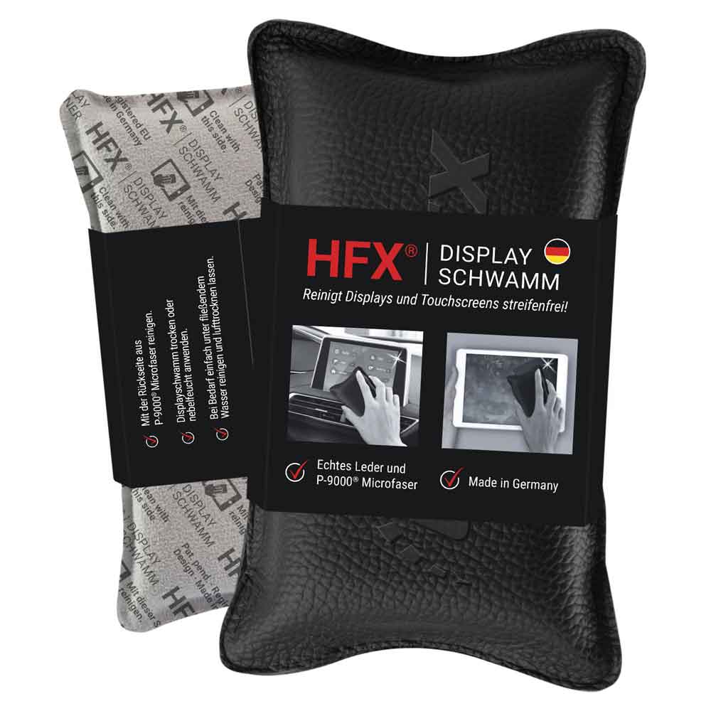 Display-Schwamm "HFX®" Premium - aus Echtleder und Microfaser - 2 Ausführungen