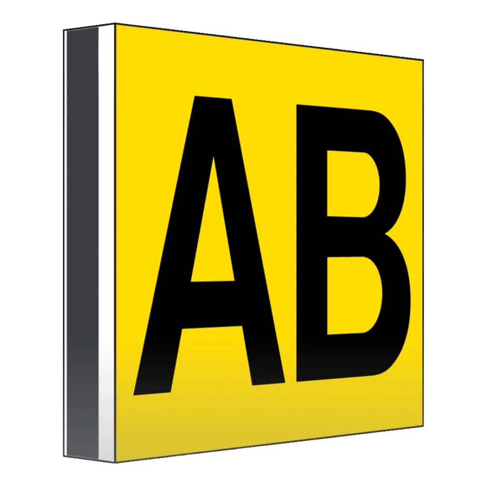 Regal- und Gangschild abgewinkelt - mit Magnetstreifen - in vielen Größen - einseitiger oder beidseitiger Druck