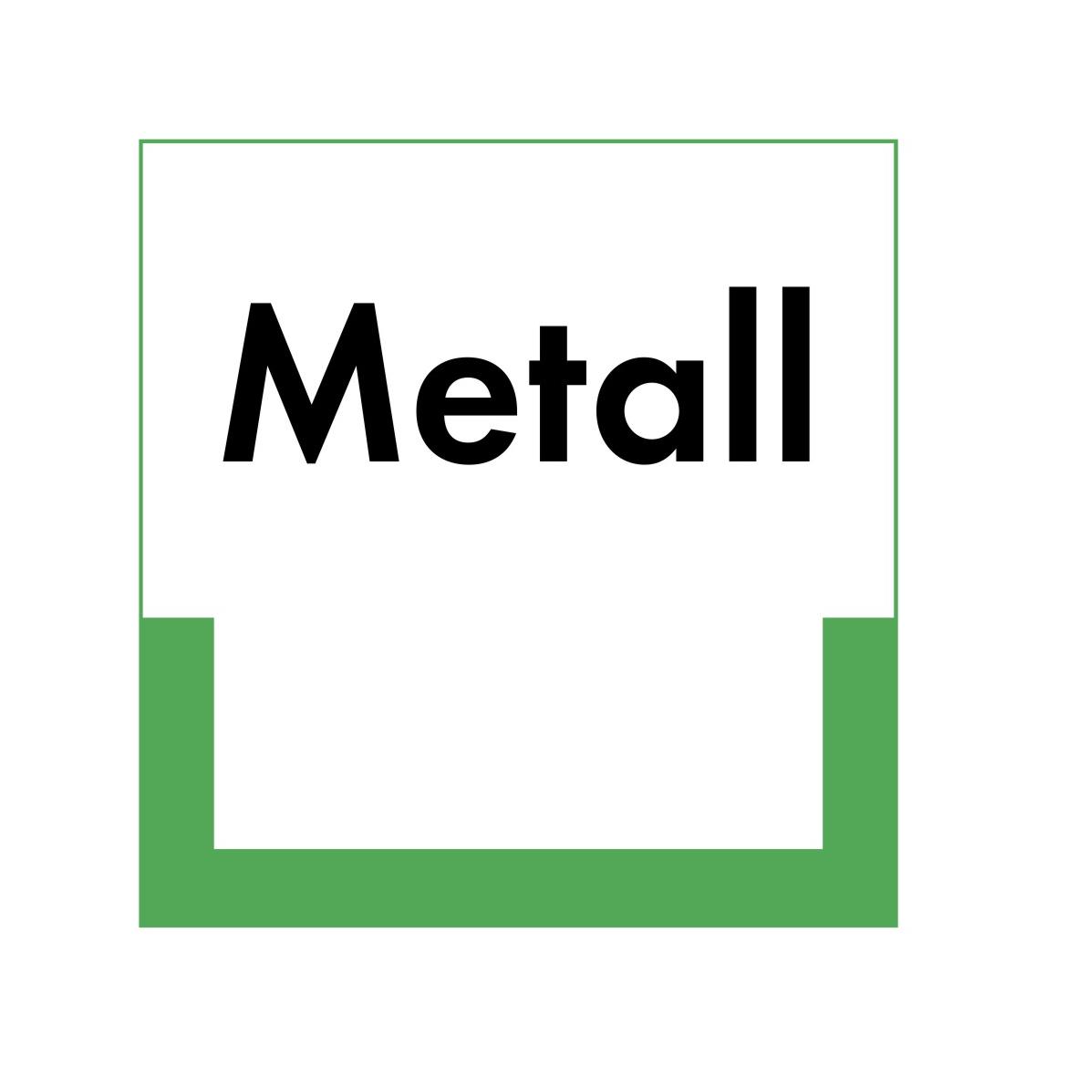 Abfallkennzeichnung - Textschild - Metall