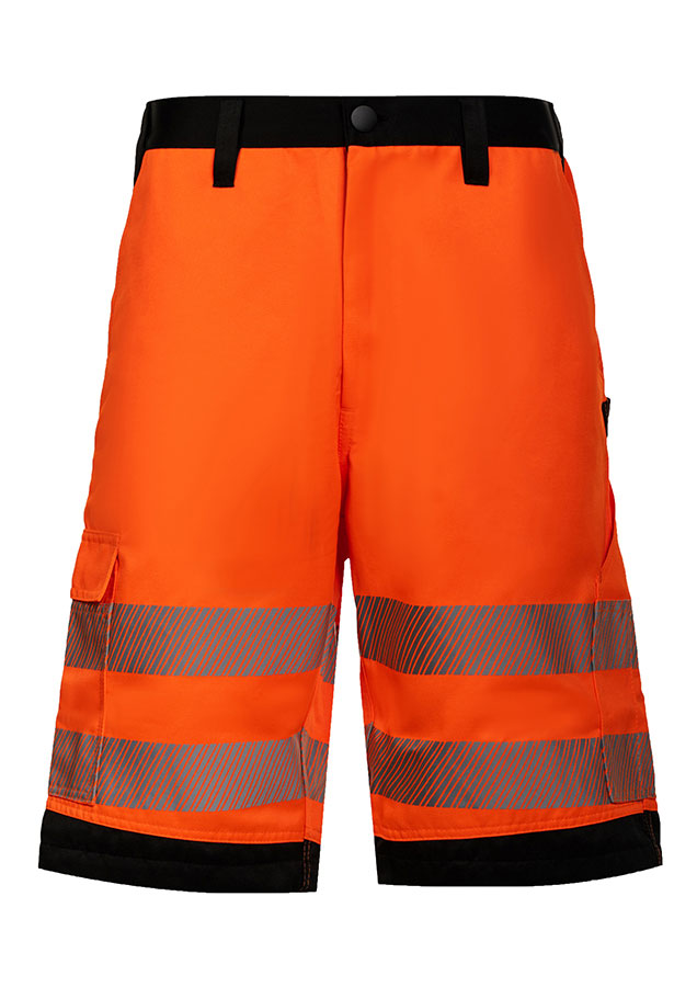 Korntex® - EOS - Hi-Vis Shorts mit schwarzen Partien - Signal-Gelb/Schwarz - 52