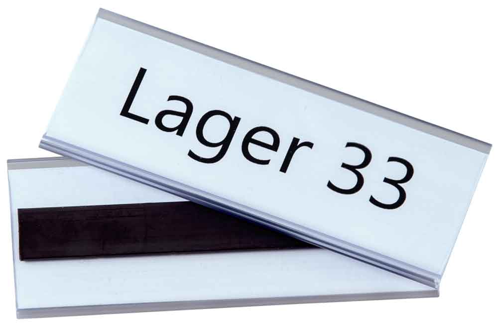 Etikettenhalter in magnetischer Ausführung - viele Standard-Formate