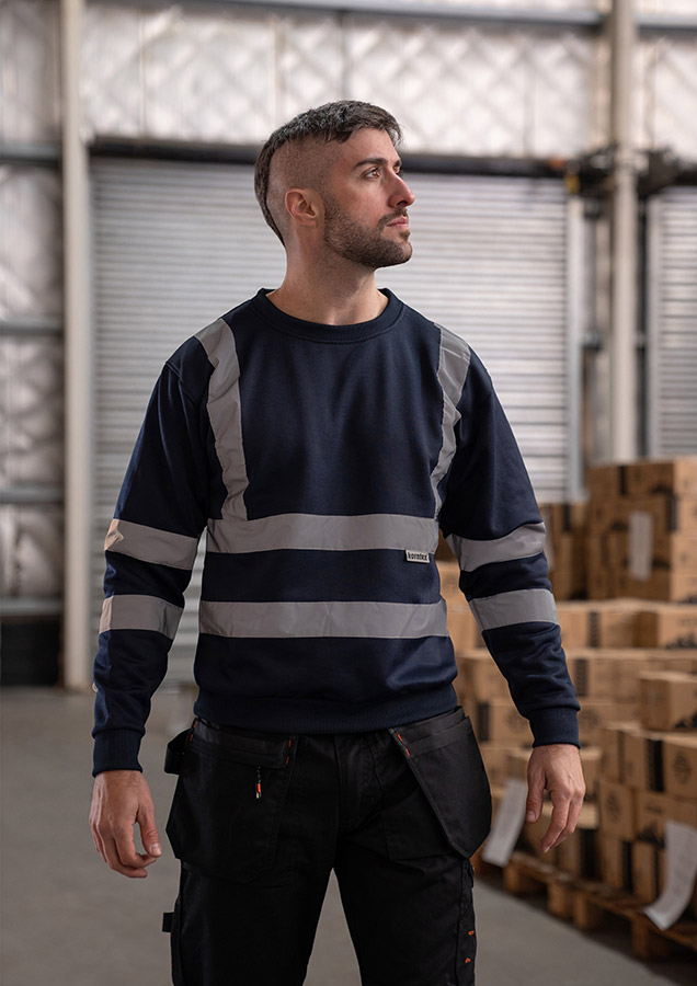 Korntex® Sweatshirt „Limerick“ - Marineblau - 3XL