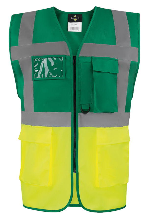 Korntex® Comfort Warnweste „Hamburg“ - Multifunktional - Weiß - M