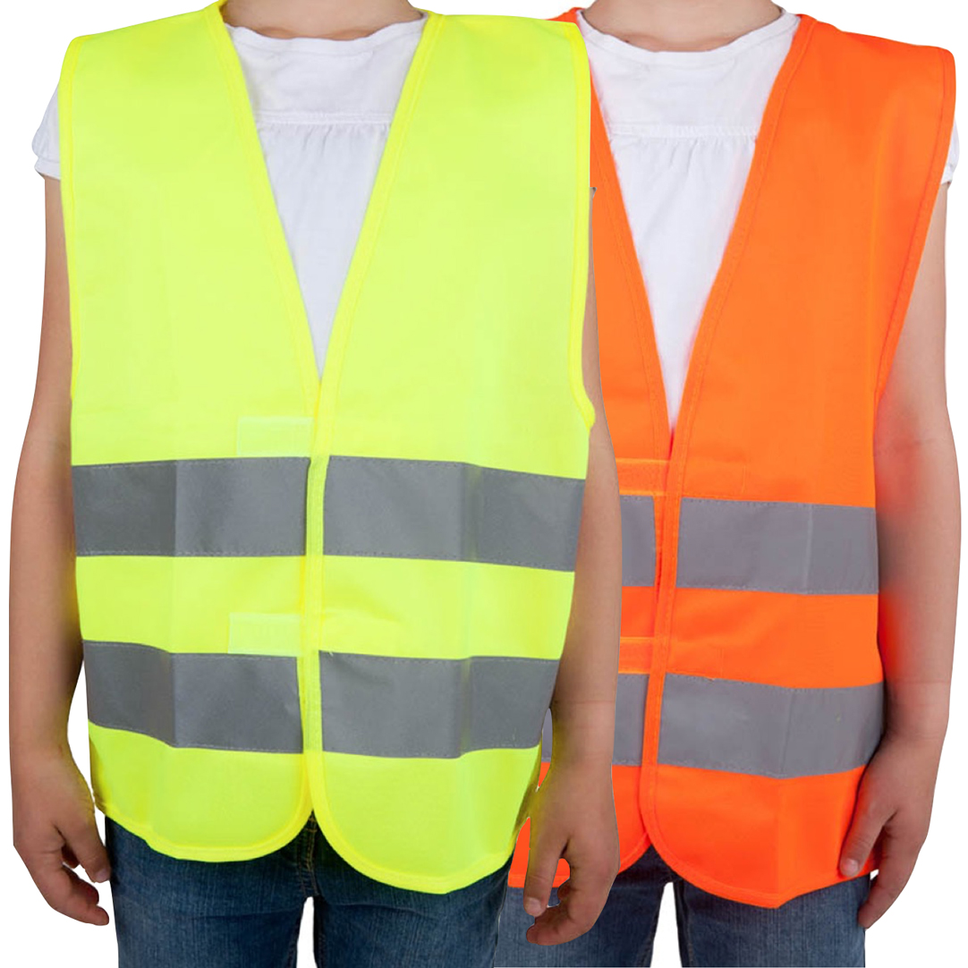 60-50-016-0-00-01-020-kinderwarnweste-klettverschluss-gelb-orange-966b00 Kinder-Warnweste - CLASSIC - Klettverschluss