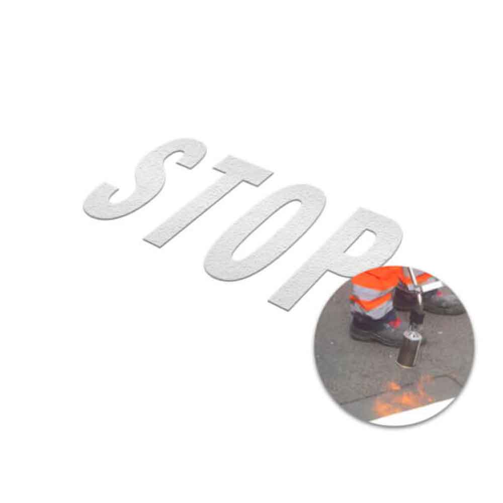 PREMARK® Schriftzug STOP - thermoplastische Bodenmarkierung PREMARK® Schriftzug STOP - thermoplastische Bodenmarkierung