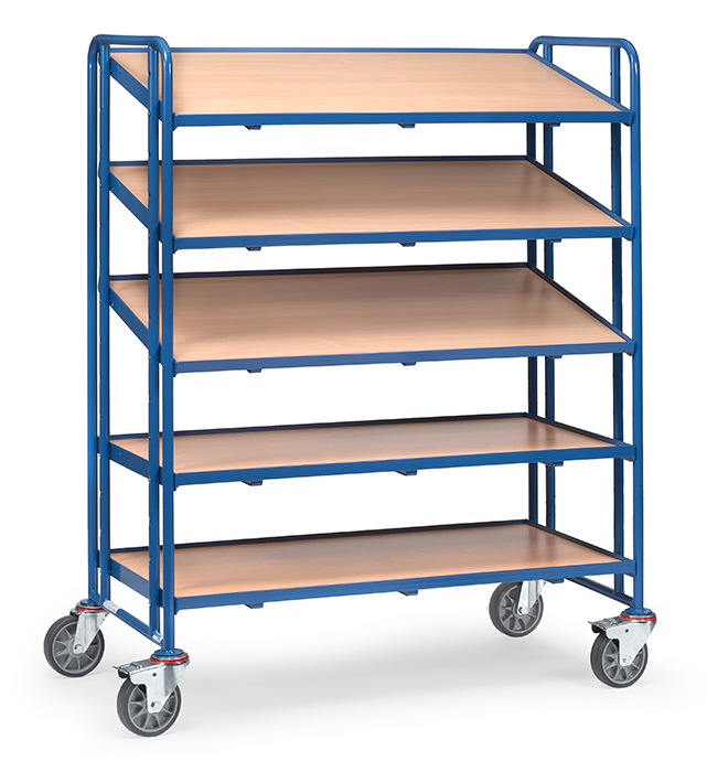 1384_fetra_Eurokastenwagen-7cf9c6 Eurokastenwagen - mit Bodenplatten - 5 Ladeflächen L 1240 x B 610 mm - Tragkraft 400 kg