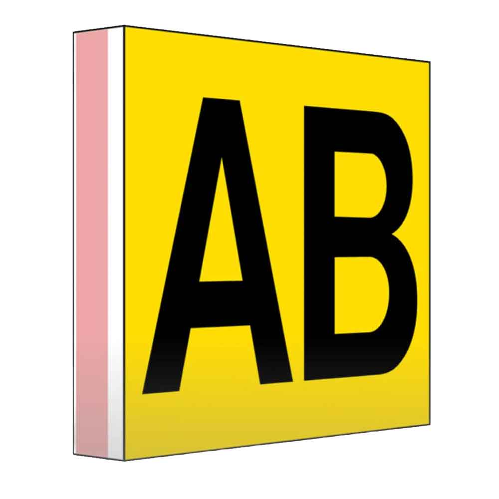 Regal- und Gangschild abgewinkelt - mit Klebestreifen - in vielen Größen - einseitiger oder beidseitiger Druck