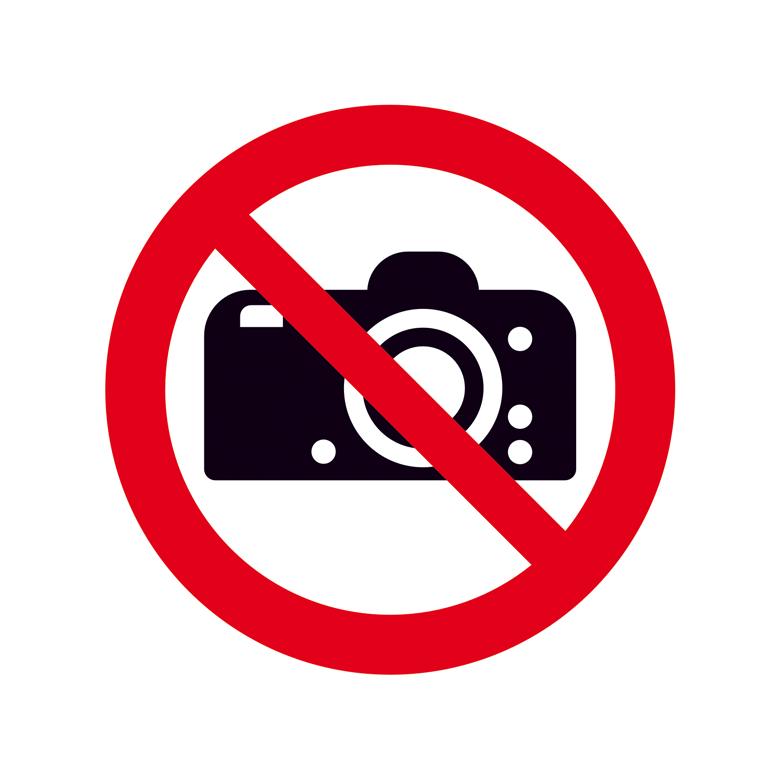 Verbotsschild - Fotografieren verboten
