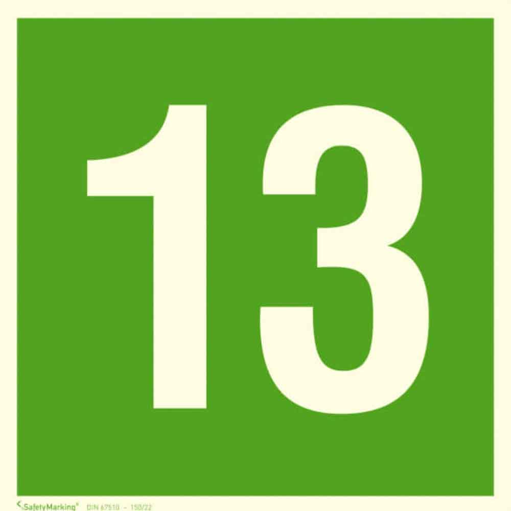 Fluchtwegschild mit Wunschtext - Etagenkennzeichnung - langnachleuchtend