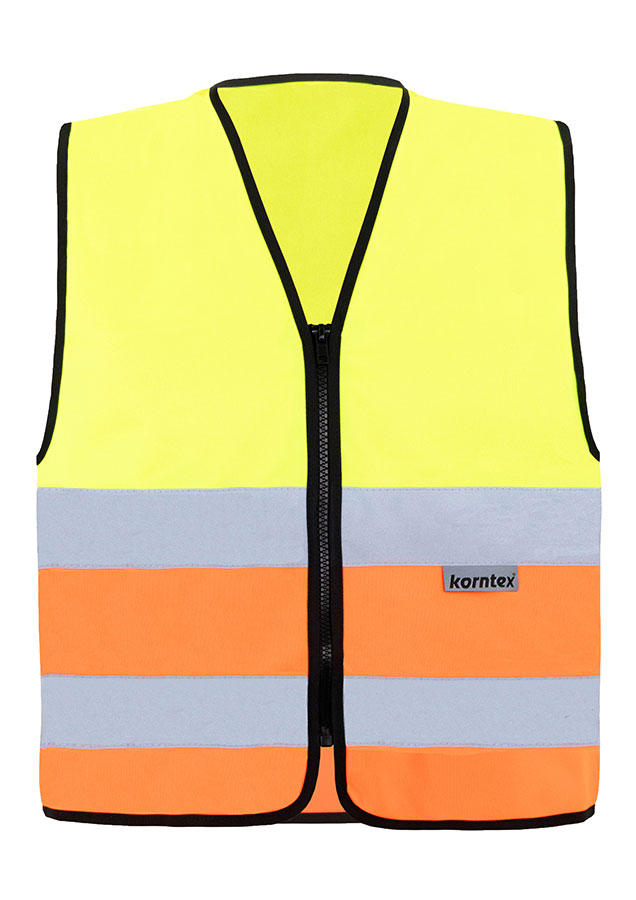 Korntex® Warnweste mit Reißverschluss „Cologne“ - Grün - XL
