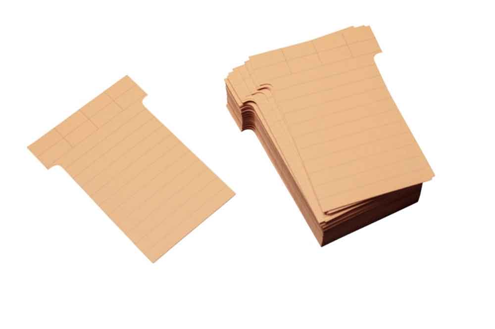 20-20-146-0-00-01-060-t-karten-beige-6d1987 Zubehör T-Karten-Kombi - für T-Kartentafel - Schmalformat - in 10 Farben - 2-fach Nutzen