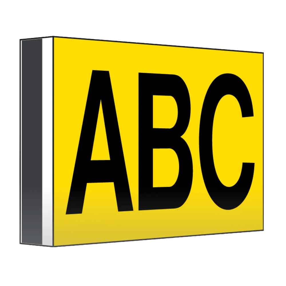 Regal- und Gangschild abgewinkelt - mit Magnetstreifen - in vielen Größen - einseitiger oder beidseitiger Druck