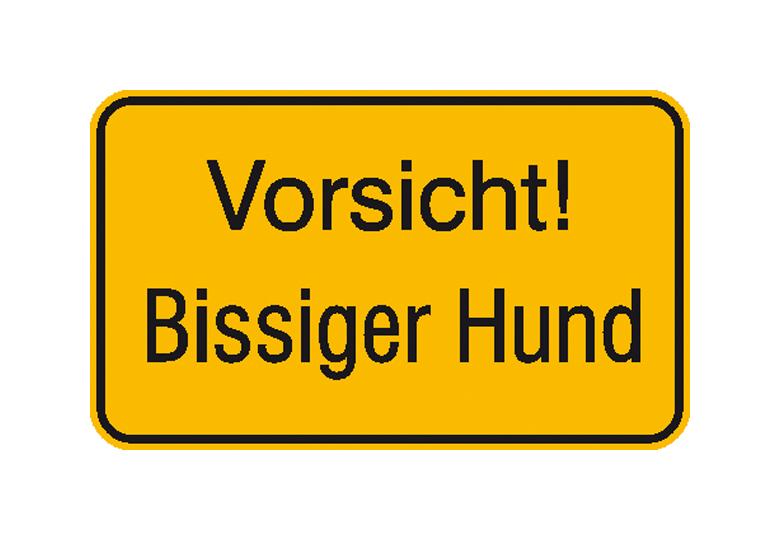 Hinweisschild - Grundbesitz - Vorsicht! Bissiger Hund