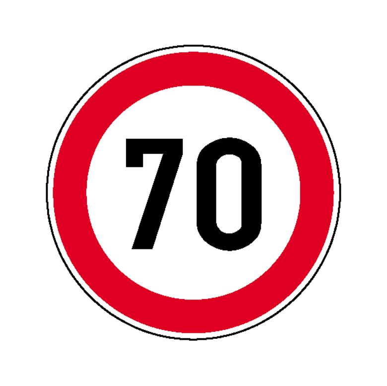 Verkehrszeichen - StVO - Zulässige Höchstgeschwindigkeit - 2 Größen