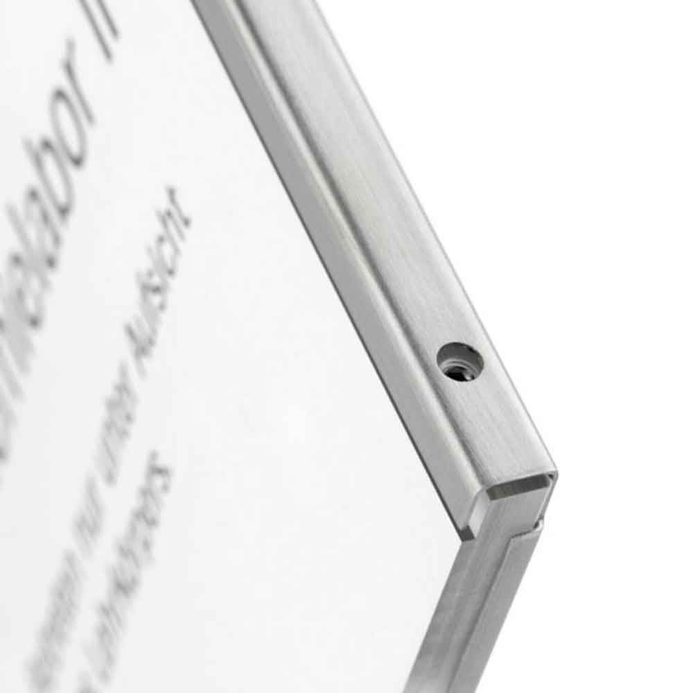 LITE Secure Türschild - mit Einlagensicherung - aus Acrylglas und Edelstahl LITE Secure Türschild - mit Einlagensicherung - aus Acrylglas und Edelstahl
