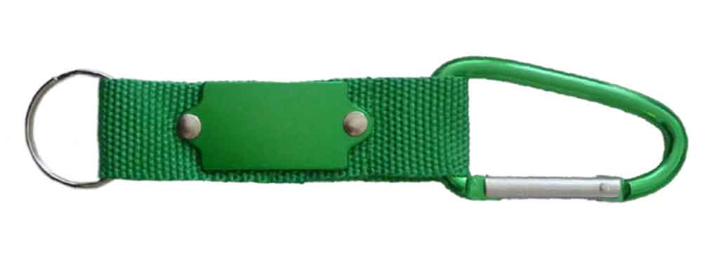 Schlüsselanhänger "VITA" - mit Karabiner - aus Aluminium