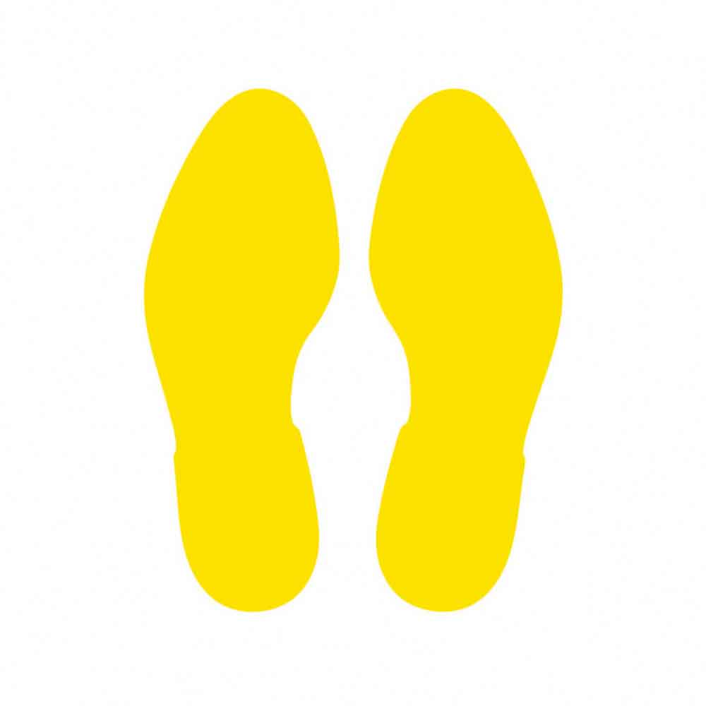 21-50-169-0-01-02-002-piktogramm-fuesse-gelb-965a50 Selbstklebendes Piktogramm - Füße - für Innen und Außen - in 2 Farben