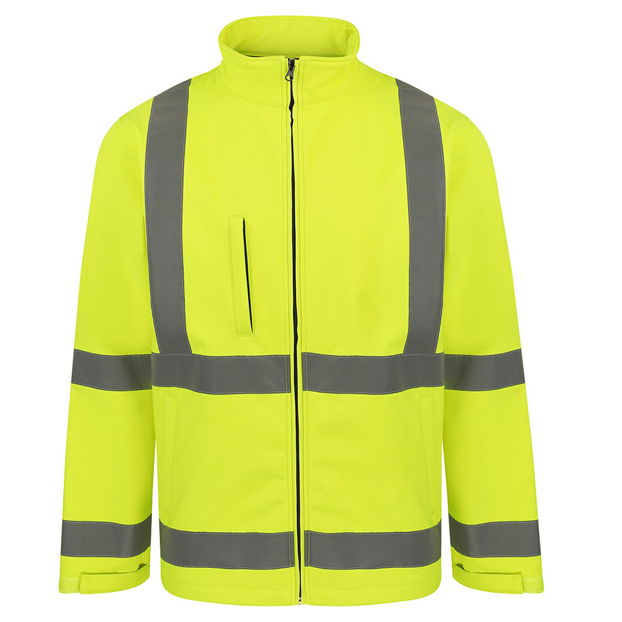 Korntex® Hi-Vis Softshelljacke „Turku“ - Signal-Gelb - 3XL