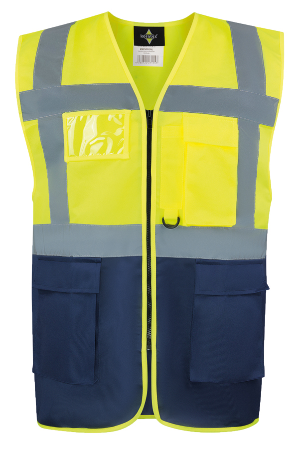 Korntex® Comfort Warnweste „Hamburg“ - Multifunktional - Weiß - M