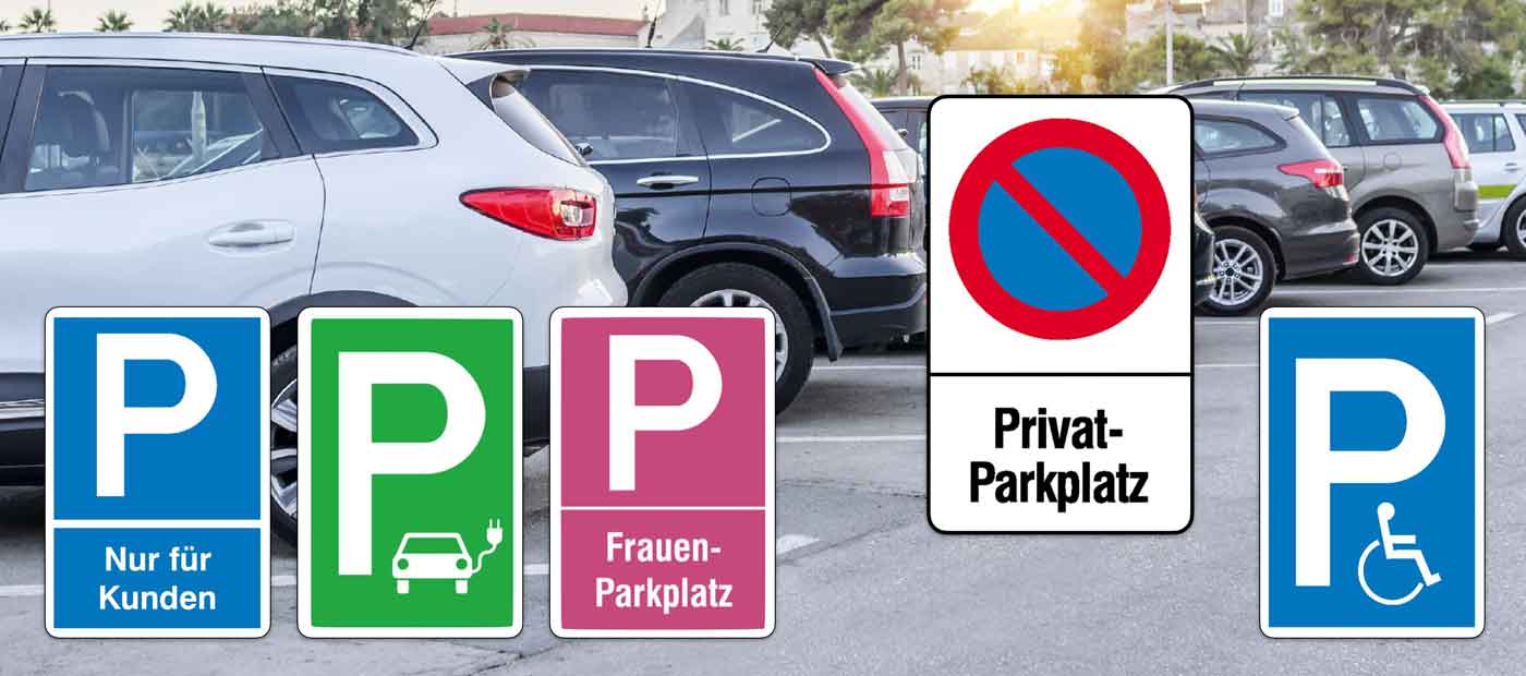 Parkplatzszene_Schilder