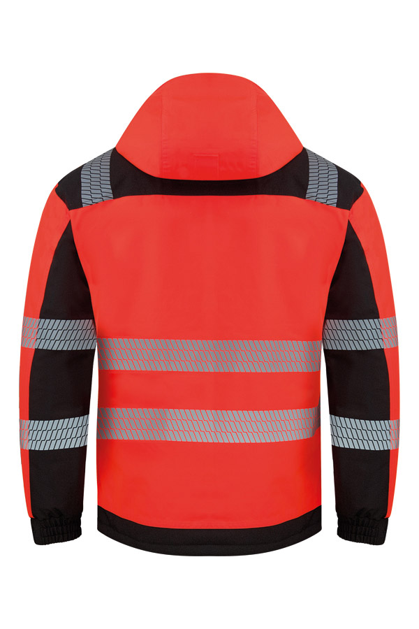 Korntex® Hi-Vis Softshell Regenjacke (Printable) „Copenhagen“ - Rot/Schwarz - 5XL
