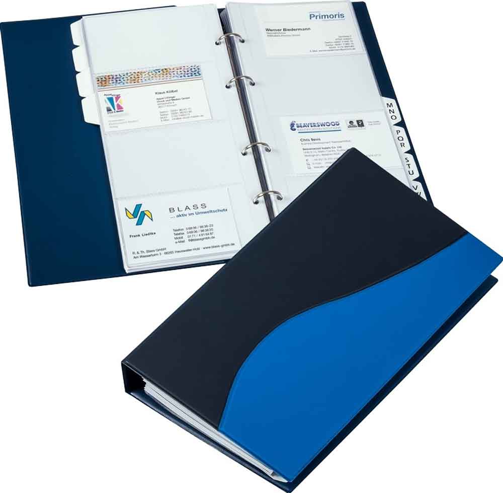 20-11-023-0-00-01-002-visitenkartenbuch-schmale-ausfuehrung-b290d6 Visitenkartenbuch - schmale Ausführung - mit Register - für 200 Karten