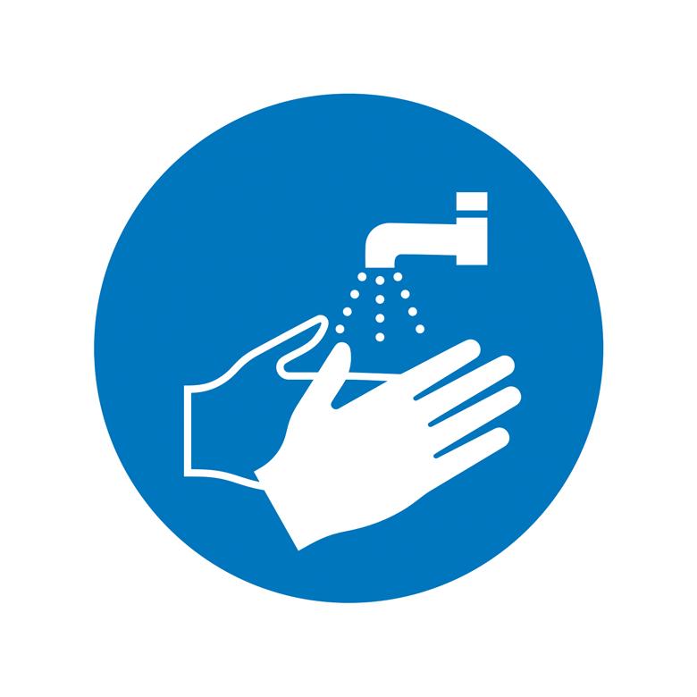 Gebotsschild - Hände waschen