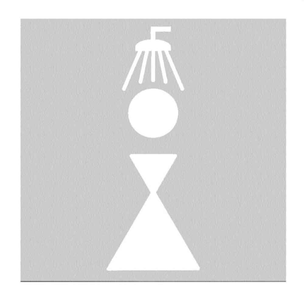 PHOS Türschild aus Edelstahl - verschiedene Symbole - selbstklebend