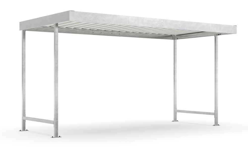 Materialüberdachung Leipzig L14 - als Bausatz - in Silber Materialüberdachung Leipzig L14 - als Bausatz - in Silber