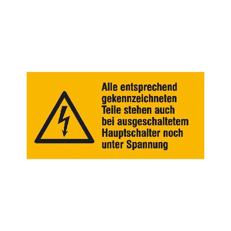 Warn-Kombischild - Alle entsprechend gekennzeichneten Teile stehen ...