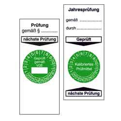 Grundplaketten für Prüfplaketten