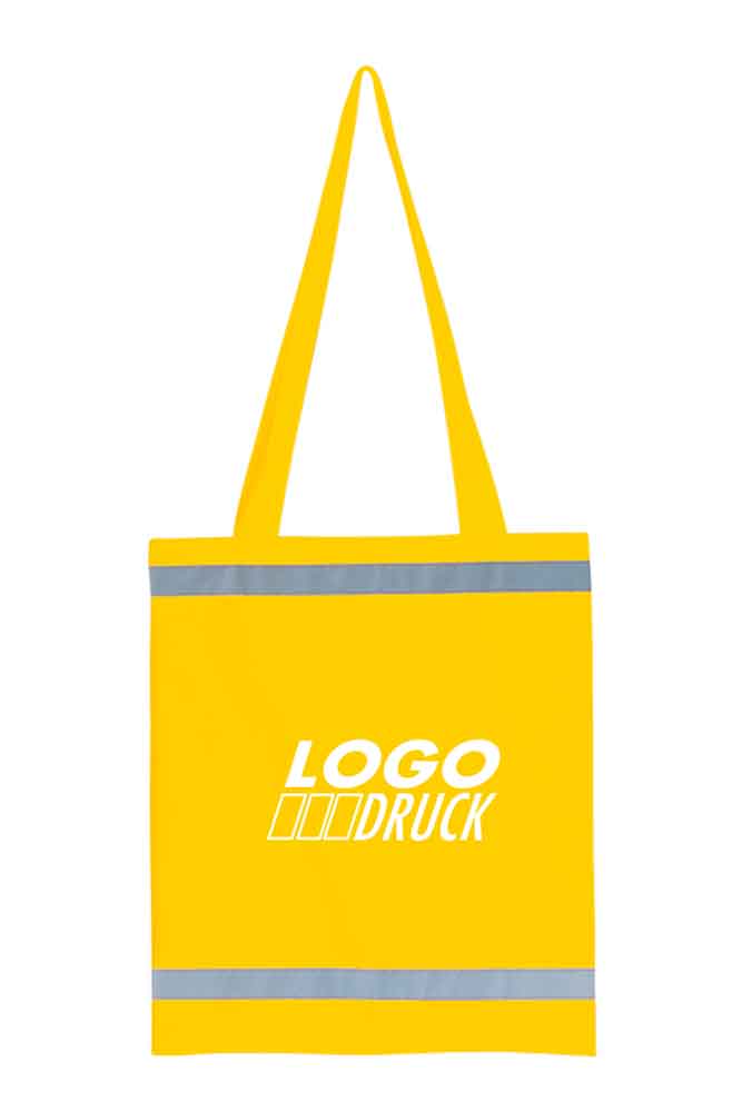Warntasche - lange Henkel - in 9 auffälligen Farben - mit Werbeanbringung
