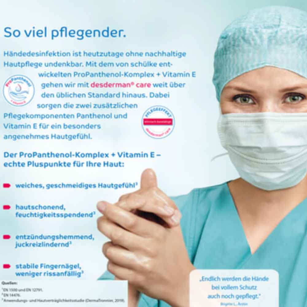 Schülke Handdesinfektionsmittel desderman® care - zur hygienischen und chirurgischen Handdesinfektion