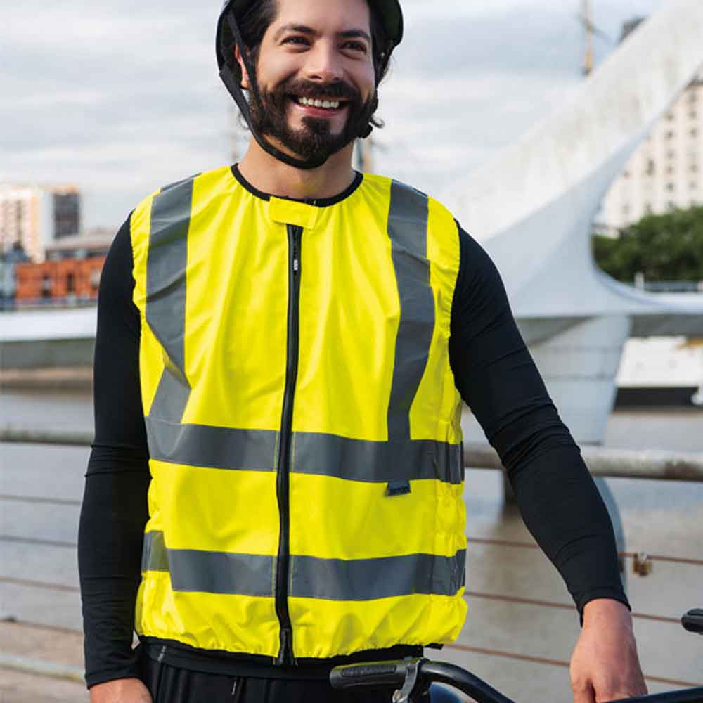 Hi-Vis Motorradweste Schleiz - 6 Größen - in Gelb - ohne Werbeanbringung