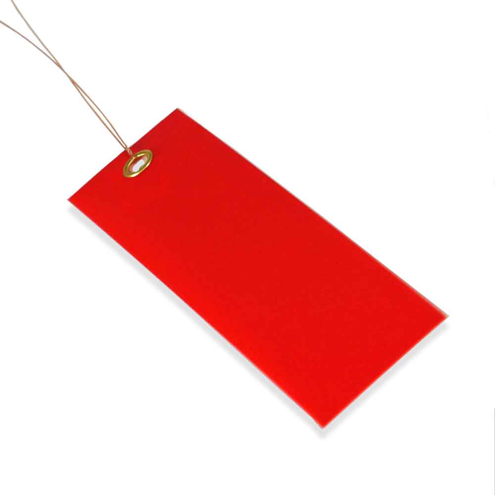 PVC-Hänge-Etiketten - mit Draht - Format 120 x 50 mm - 8 verschiedene Farben