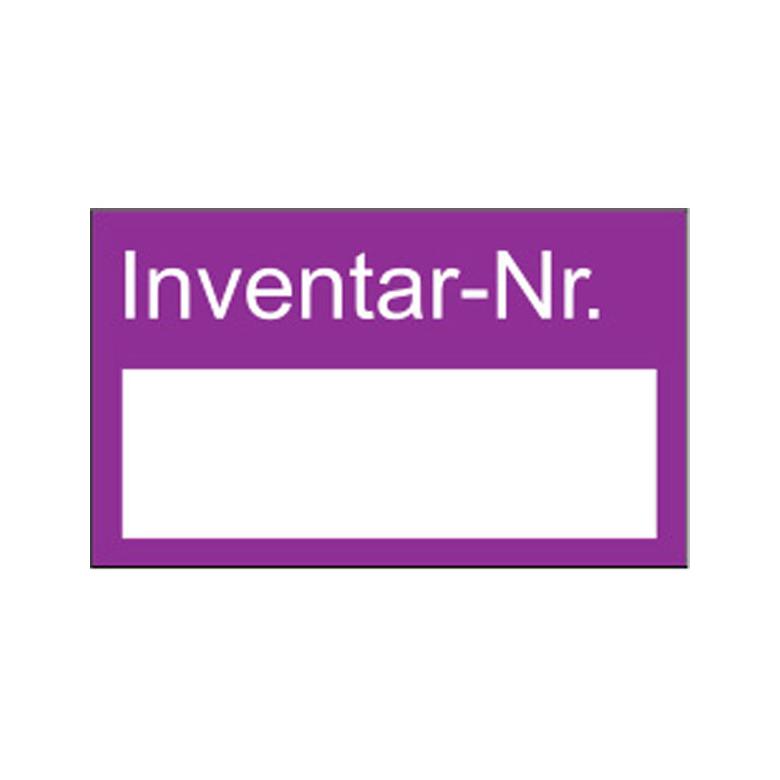 Inventar-Kennzeichnungsetiketten - Mini - Text: Inventar-Nr.: - 3 Farben