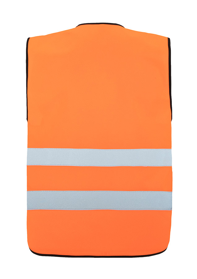 Korntex® Warnweste Comfort-Fit „Soltau“ - Schwarzer Saum - Signal-Orange - S/M