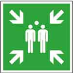 Rettungszeichen E003 Rettungsweg Sammelstelle