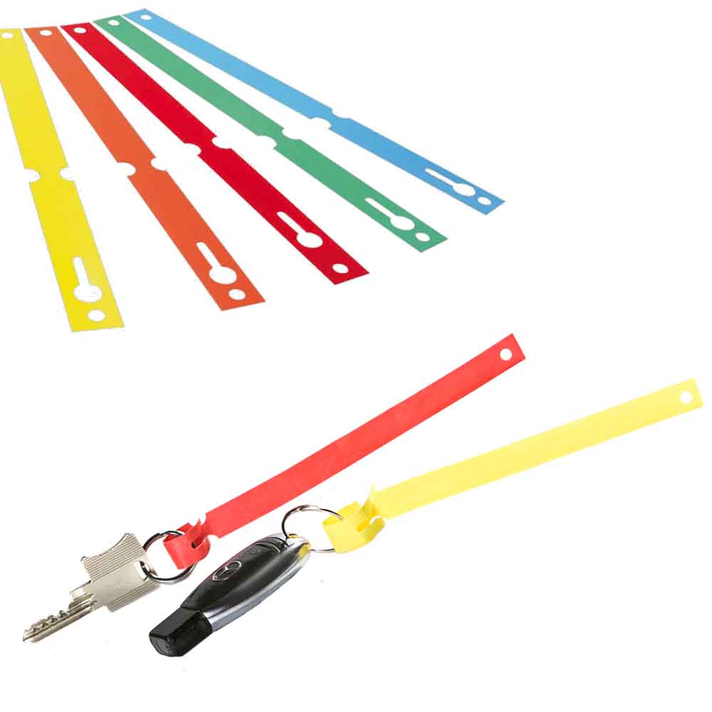 PVC-Schlaufen-Etiketten auf Rolle - Format 220 x 13 mm - 8 Farben
