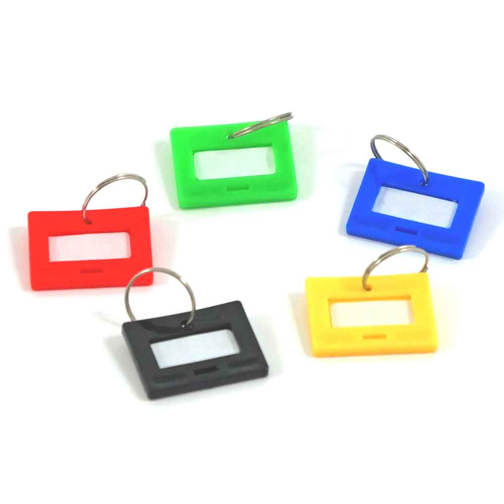 Schlüsselanhänger mit Ring - 5 Farben - für Schlüssel-Kästen (VE=100 Stück)