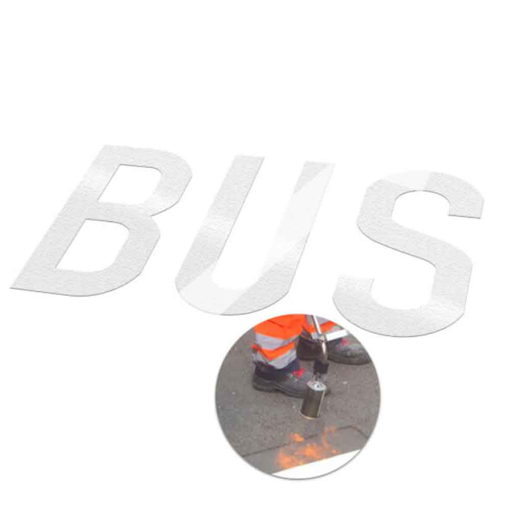 PREMARK® Schriftzug BUS - thermoplastische Bodenmarkierung - in 2 Längen PREMARK® Schriftzug BUS - thermoplastische Bodenmarkierung - in 2 Längen