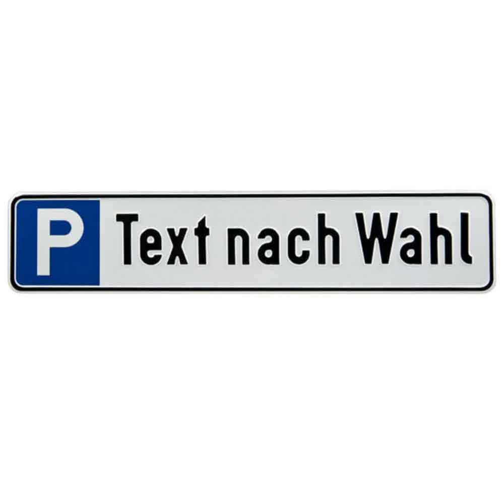 Parkplatzschild - Symbol: P - Reservierungsschild mit individuellem Text - 3 Farben