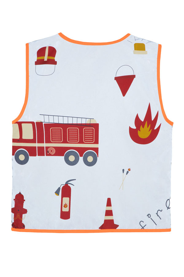 Korntex® Kinder Warnweste Action „Working Heroes“ - CO2 Neutral - Blau/Traktor - XS