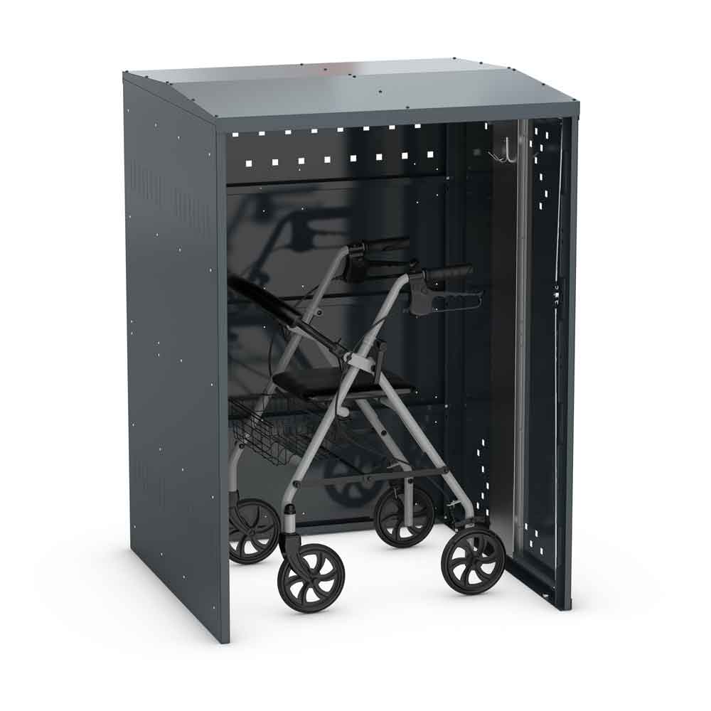 Rollatorbox G - Stahlblechkonstruktion mit Giebeldach