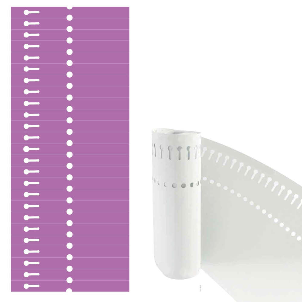 PVC-Schlaufen-Etiketten auf Rolle - Format 140 x 13 mm - 8 Farben