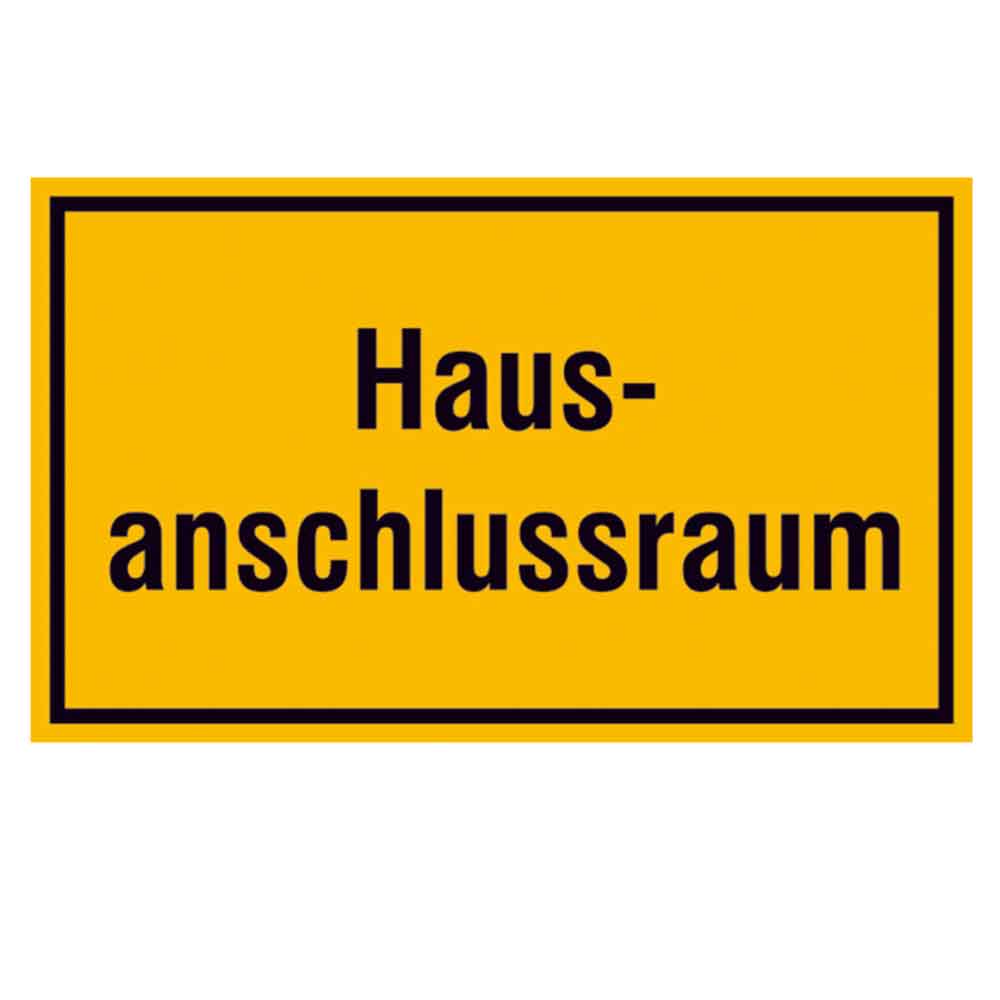 Hinweisschild Betriebskennzeichnung - Hausanschlussraum - in 2 Ausführungen Hinweisschild Betriebskennzeichnung - Hausanschlussraum - in 2 Ausführungen