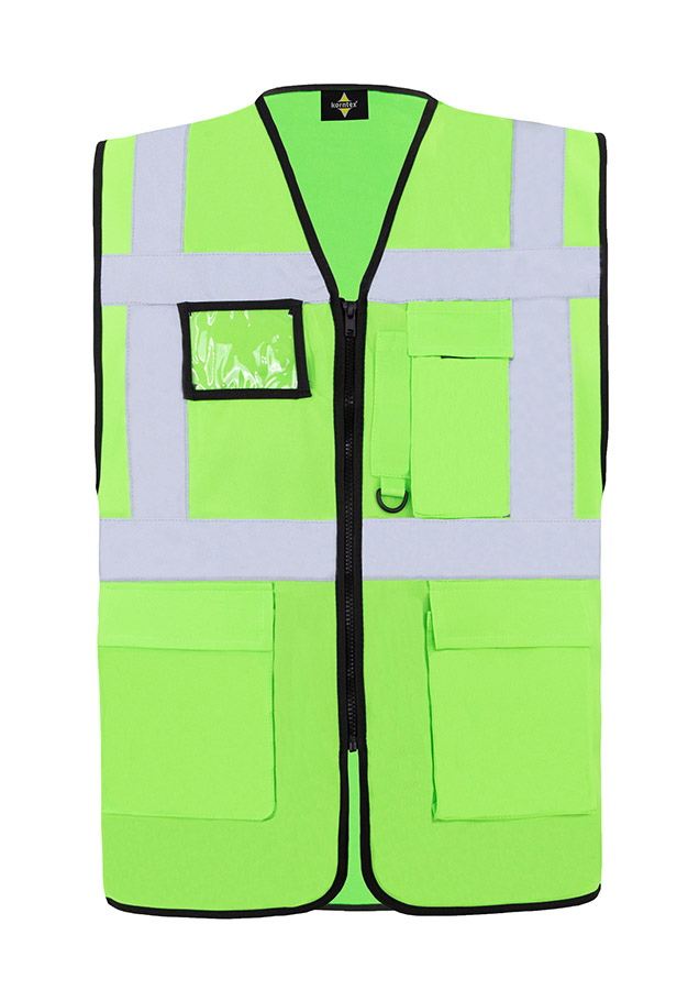 Korntex® Comfort Warnweste „Hamburg“ - Multifunktional - Weiß - M