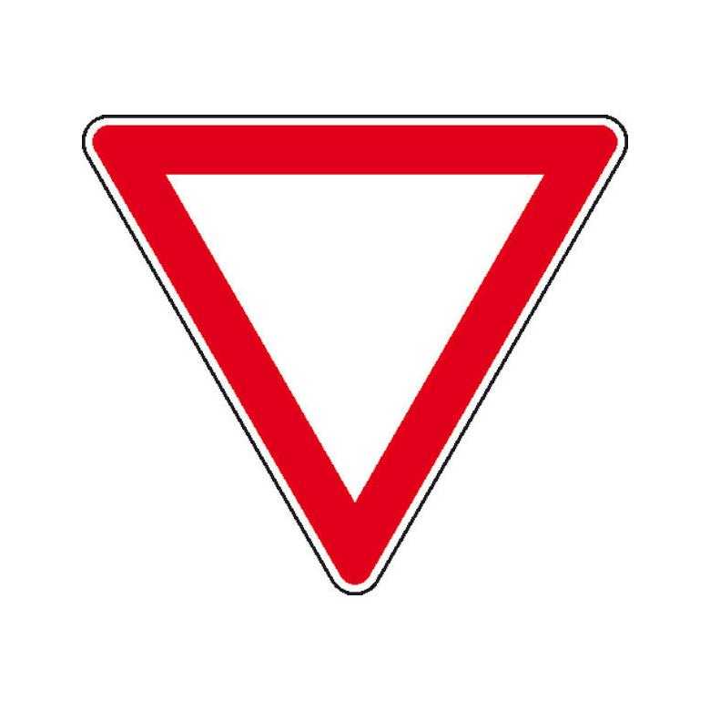 Verkehrszeichen - StVO - Vorfahrt gewähren - 4 Varianten